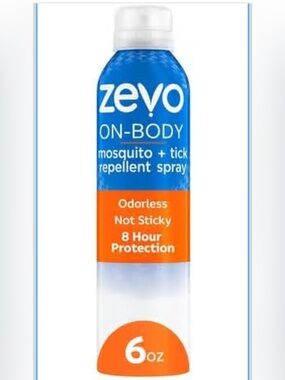 Zevo On-Body Mosquito + Tick Repellent Spray — Blue & Orange